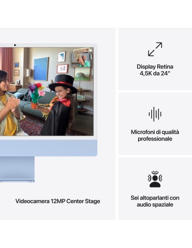 APPLE MWV33T/A 24" IMAC RETINA 4,5K M4 10CPU/10GPU/16GB/512GB BLUE