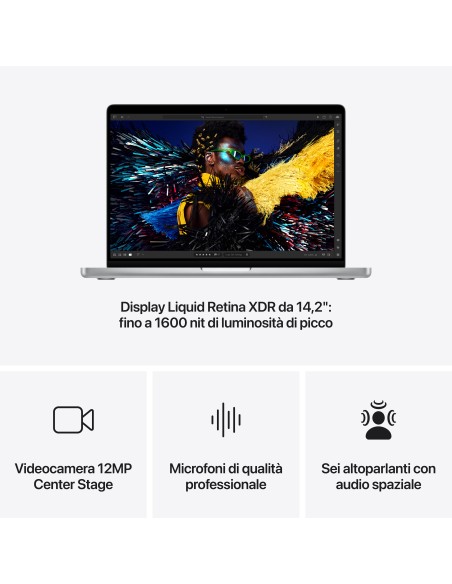 APPLE MCX14T/A MACBOOK PRO 14" M4  10CPU/10GPU/24GB/1TB SILVER