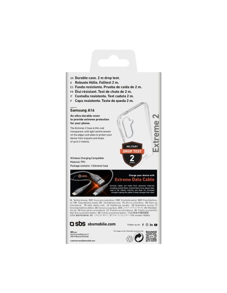 SBS TEEX2SAA16 SAMSUNG A16 COVER EXTREME X2 TRASPARENTE