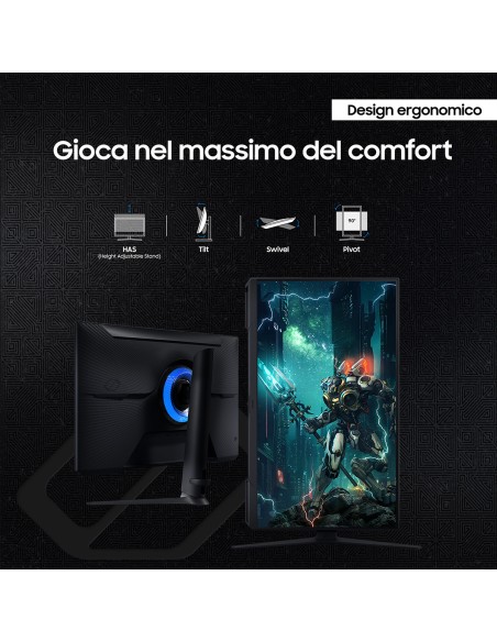 SAMSUNG ODYSSEY G3 MONITOR 27"     FHD/180HZ/1MS/PIVOT/GAMING
