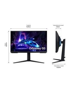 SAMSUNG ODYSSEY G3 MONITOR 24"     FHD/180HZ/1MS/PIVOT/GAMING 2
