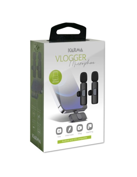KARMA VLOG 2TC DOPPIO RADIOMICROFONO USB-C PER VLOGGER