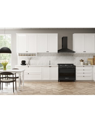 GLEM_GAS SA965MBK CUCINA 90X60 A+  5F.GAS+1TC NERO C.FORNO GIG. EL.12F