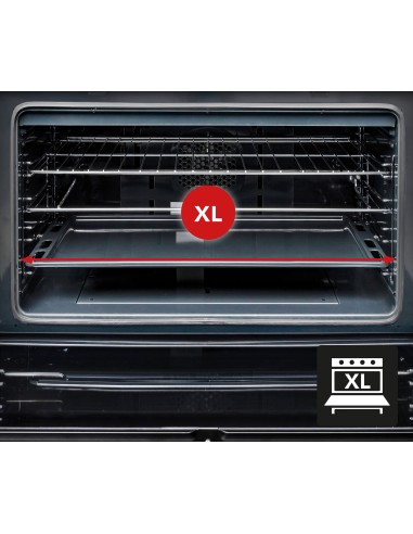 GLEM_GAS SA965MBK CUCINA 90X60 A+  5F.GAS+1TC NERO C.FORNO GIG. EL.12F
