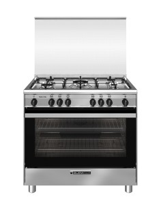 GLEM_GAS SA965VI CUCINA 90X60 INOX 5F+1TC F.GIG. GAS VENTIL. CLASSE A