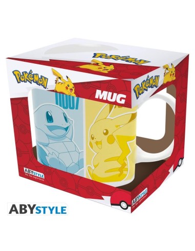 BIGBEN POKEMON - MUG - 320 ML - PIKACHU & KANTO STARTERS - SUBLI X2