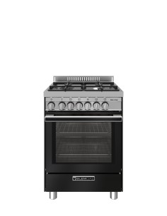 GLEM GAS ST664MBK CUCINA A 60X60 NERO OPACO 3F+1TC F.E. GRIGLIE GHISA