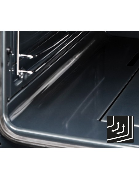 GLEM GAS ST664MBK CUCINA A 60X60 NERO OPACO 3F+1TC F.E. GRIGLIE GHISA
