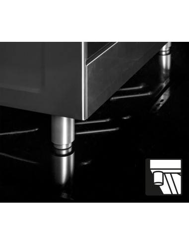 GLEM GAS ST664MBK CUCINA A 60X60 NERO OPACO 3F+1TC F.E. GRIGLIE GHISA