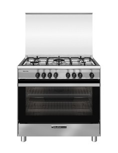 GLEM GAS SA965MI CUCINA A 90X60 INOX 4F+1TC F.E. 10F GRIGLIE PIATTINA