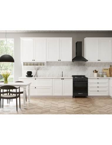 GLEM GAS SA66TMBK CUCINA A 60X60 NERO OPACO 3F+1TC F.E. GRIGLIE PIATT.