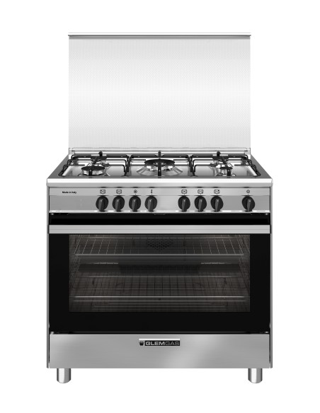 GLEM GAS SA965MI6 CUCINA A 90X60   INOX 4F+1TC F.E. GRIGLIE PIATTINA