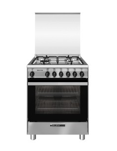 GLEM GAS SA664VI CUCINA A 60X60    INOX 4F F.GAS 8F GRIGLIE PIATTINA