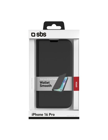 SBS TEWALIP1661PK IPHONE 16 PRO CUSTODIA A LIBRO CON STAND NERO