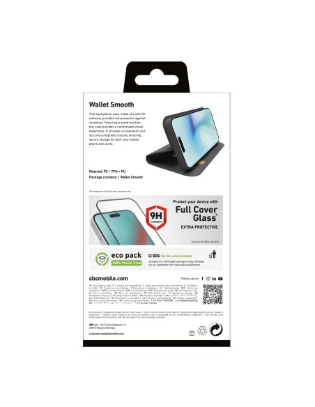 SBS TEWALIP1661PK IPHONE 16 PRO CUSTODIA A LIBRO CON STAND NERO