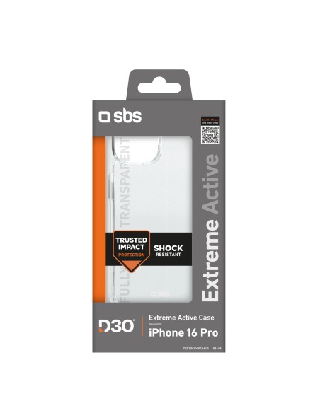 SBS TED3OCOVIP1661P IPHONE 16 PRO COVER D3O TRASPARENTE