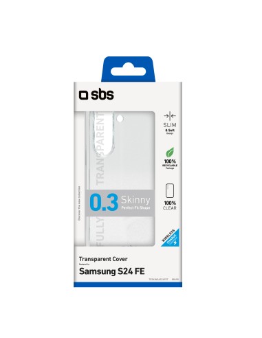 SBS TESKINSAS24FET SAMSUNG S24 FE COVER IN GOMMA TRASPARENTE