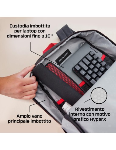 HYPERX DELTA BACKPACK ZAINO GAMING NOTEBOOK 16"