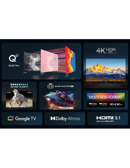 TCL 43C69B TVC 43" 4K QLED GOOGLE  TVSAT/AUDIO ONKYO