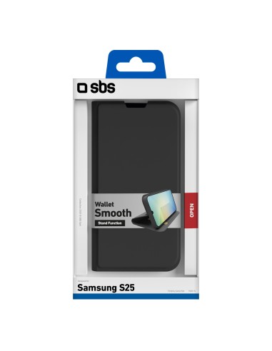 SBS TEWALSAS25K SAMSUNG S25 CUSTODIA A LIBRO NERO