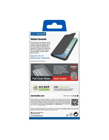 SBS TEWALSAS25K SAMSUNG S25 CUSTODIA A LIBRO NERO