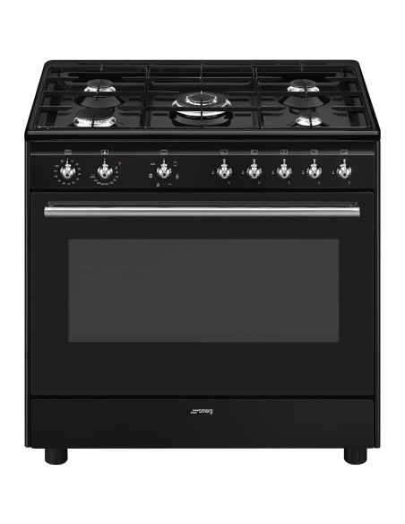 SMEG CX91GMBL CUCINA A 90X60 5F GAS FORNO TERMOVENTILATO VAPOR CLEAN