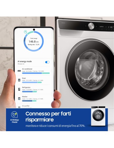 SAMSUNG WW11DG6B25LK LVB A-10% 11KG 1400G VAPORE IGIEN. AICONTROL WIFI