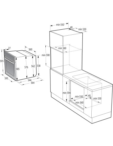 HISENSE BI350XPZ FORNO A+ 77L ACCIAIO ANTIMPR. PIROLITICO PIZZA 350°