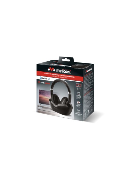 MELICONI HP FLASH BASE CUFFIA TV WIRELESS BLUETOOTH 5.3 BASE RICARICA