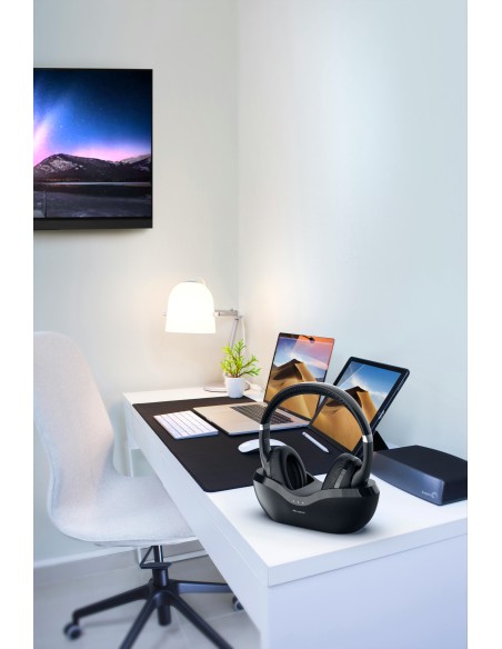 MELICONI HP FLASH BASE CUFFIA TV WIRELESS BLUETOOTH 5.3 BASE RICARICA
