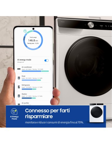 SAMSUNG WD11DG6B85BK LAVASC. AD 11/6KG 1400G VAPORE IGIENIZZ. WIFI