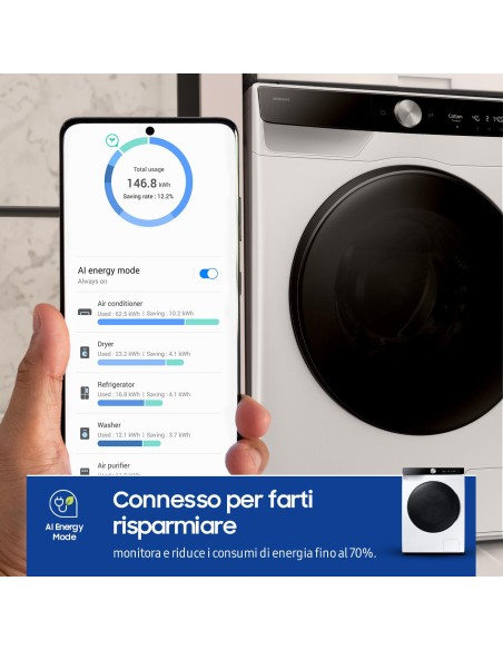 SAMSUNG WD11DG6B85BK LAVASC. AD 11/6KG 1400G VAPORE IGIENIZZ. WIFI