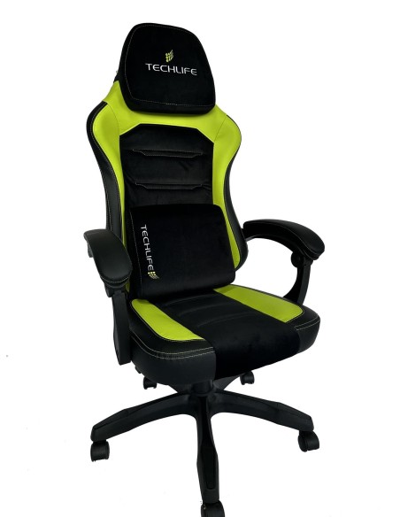 TECHLIFE TLGT0008 SPACE 03 VERDE/NERO SEDIA GAMING GAS CLASSE 4
