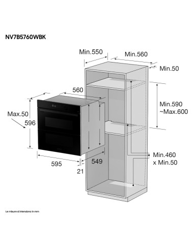 SAMSUNG NV7B5760WBK FORNO A+ 76L 60CM DUALCOOK FLEX PIROL. AIRFRY WIFI