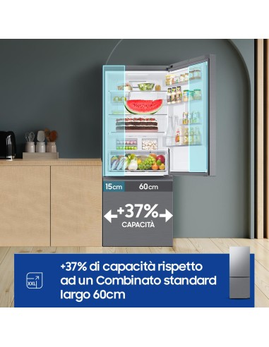 SAMSUNG RB50DG602ES9 COMB. E 508LT NF METAL INOX H192 L75,6 P71,1 WIFI