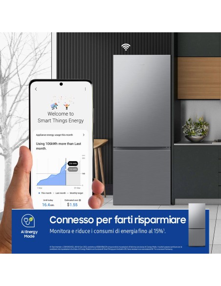 SAMSUNG RB50DG602ES9 COMB. E 508LT NF METAL INOX H192 L75,6 P71,1 WIFI