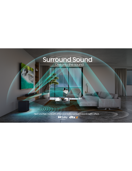 HISENSE AX3120G SOUNDBAR 3.1.2 360W BT 5.3 SUBWOOFER WIRELESS D.ATMOS