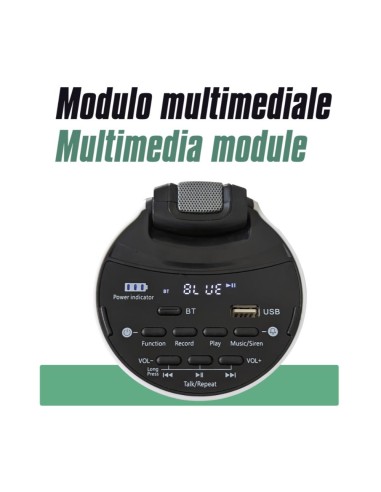 KARMA GT 1231BT MEGAFONO 30W BATTERIA RICARIC.USB-C MICR.ESTRAIBILE