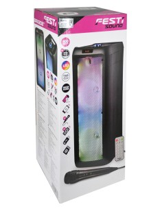 KARMA SRX 208FB DIFFUSORE AMPLIFICATO 500W 2 WOOFER 8" LED FRONT MICR. 2