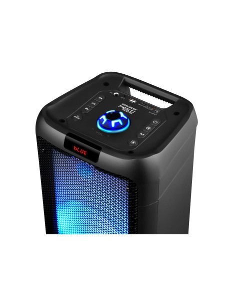 KARMA SRX 208FB DIFFUSORE AMPLIFICATO 500W 2 WOOFER 8" LED FRONT MICR.