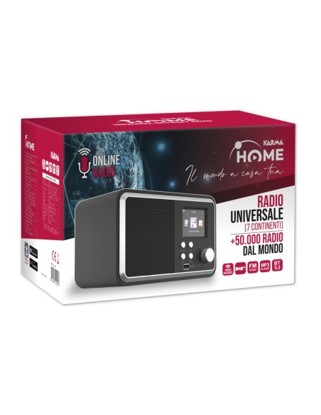 KARMA HOME RADIO INTERNET/DAB+/FM INGRESSI BT/USB/JACK TFT 2,4"