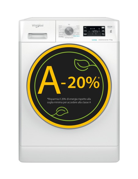 WHIRLPOOL FFB1048BSVIT LVB A-20% 10KG 1400G INVERTER VAPORE DISPLAY