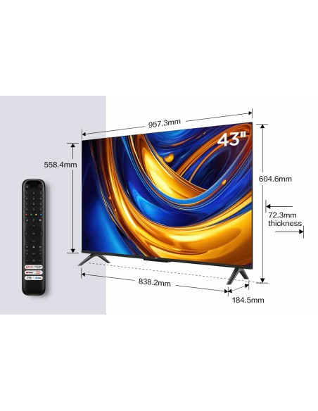 TCL 43P655 TVC 43" 4K GOOGLE TVSAT