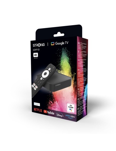 STRONG LEAP-S3 GOOGLE TV BOX 4K UHD WIFI/LAN/USB