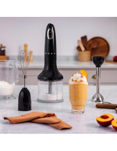 SMEG HBF03BLEU FRULLATORE IMMERS.  C/ACCESSORI NERO