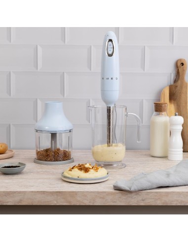 SMEG HBF03PBEU FRULLATORE IMMERS.  C/ACCESSORI AZZURRO
