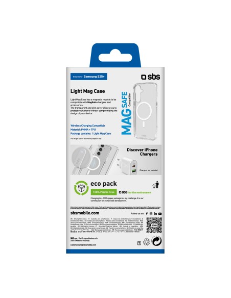 SBS TELIGMAGSAS25PT SAMSUNG S25+ COVER RIGIDA MAGSARE TRASPARENTE