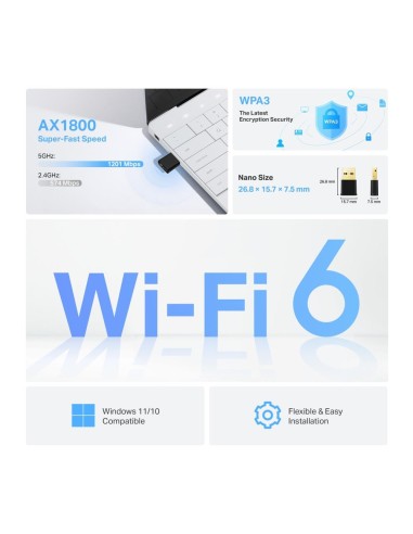 TPLINK ARCHER TX1800U NANO AX1800 ADATTATORE USB WIFI 6