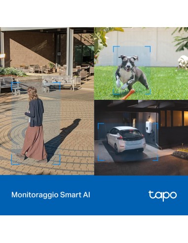 TPLINK TAPO TC42 IP CAM WIFI/LAN 2K PER ESTERNO IP65 VISIONE NOTTURNA