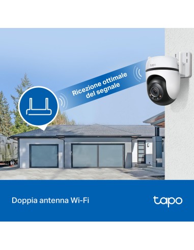 TPLINK TAPO TC42 IP CAM WIFI/LAN 2K PER ESTERNO IP65 VISIONE NOTTURNA